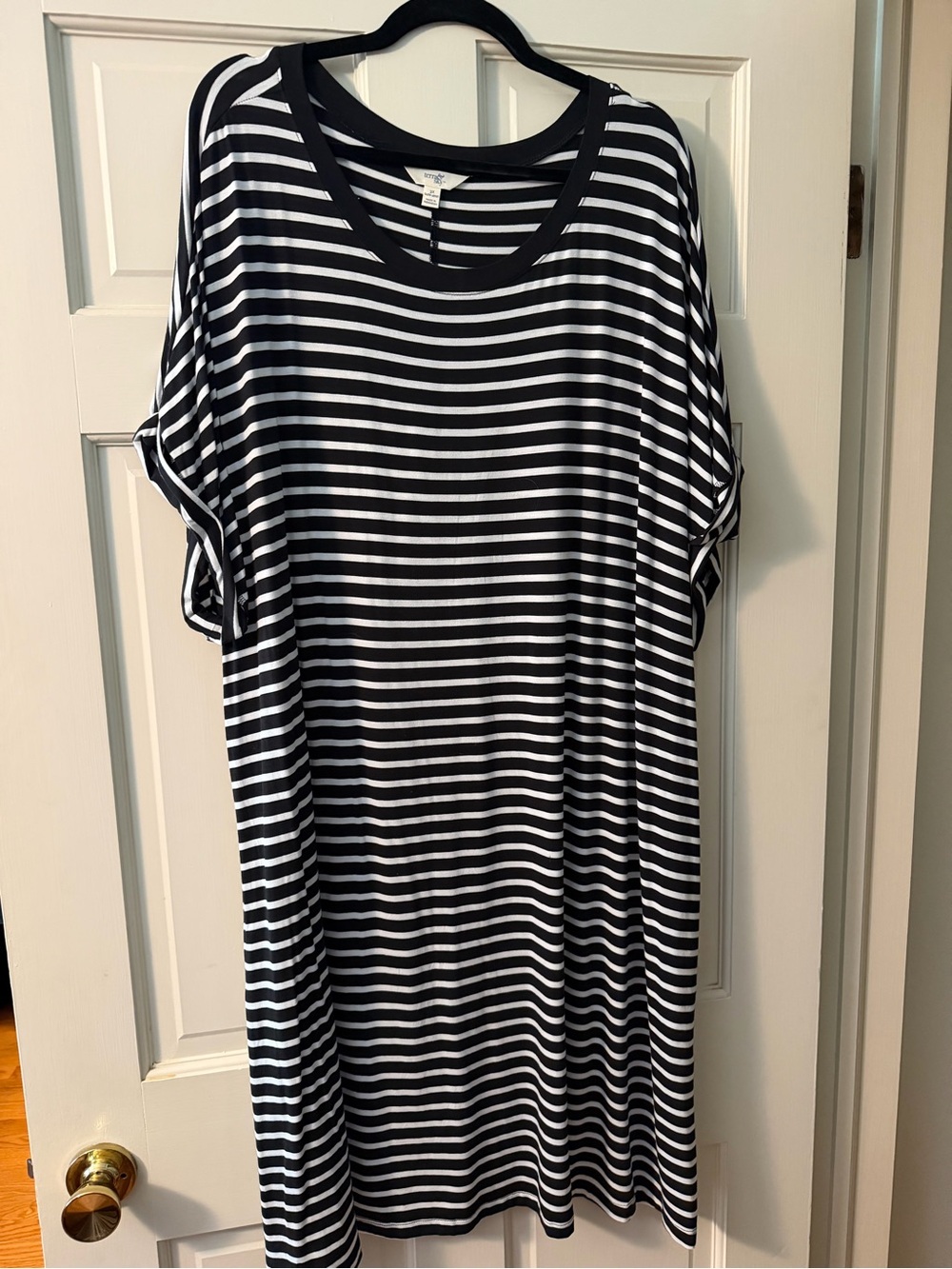 Terra & Sky Black and White Striped Top